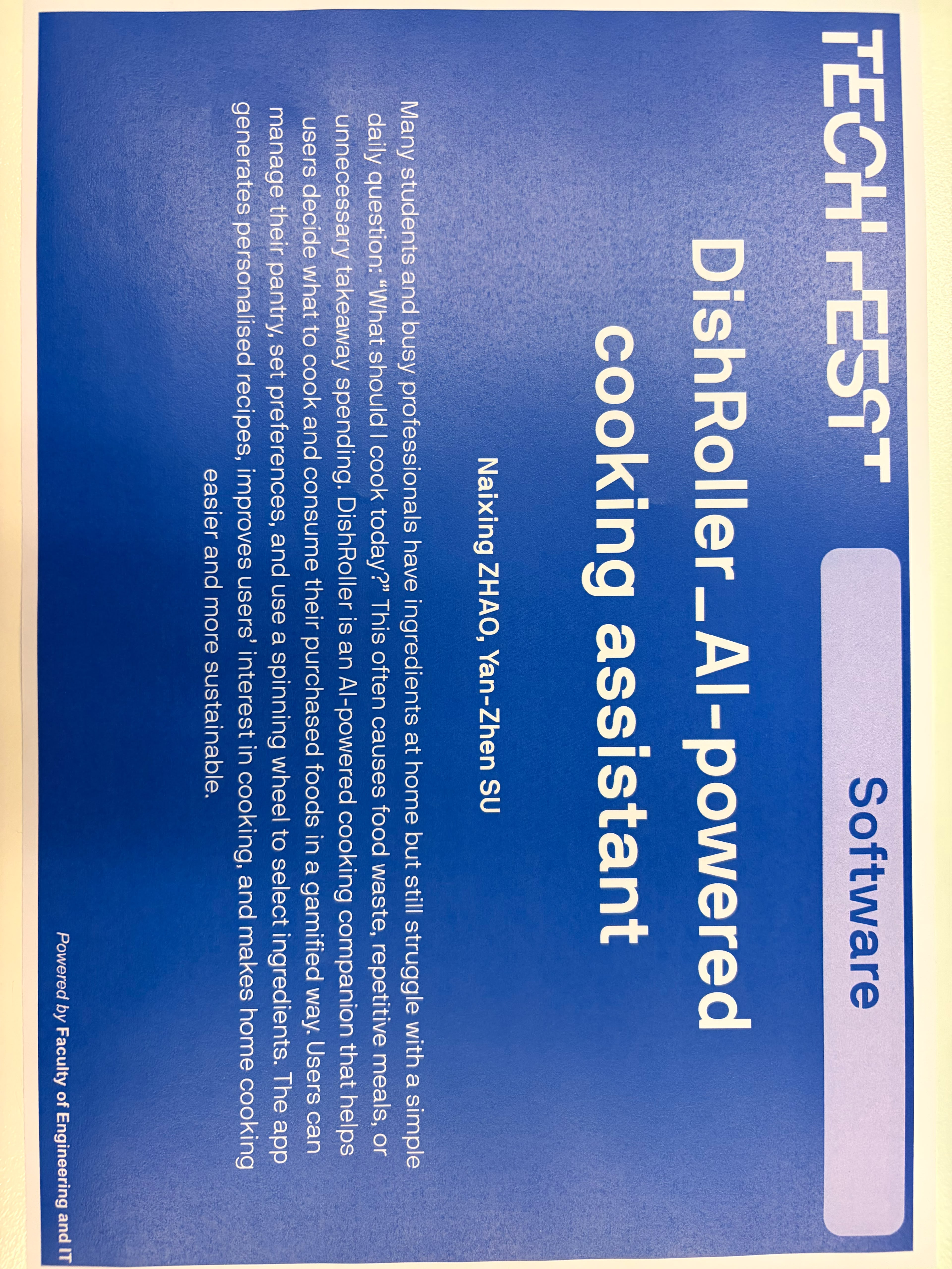 DishRoller AI智能烹饪助手项目展示牌